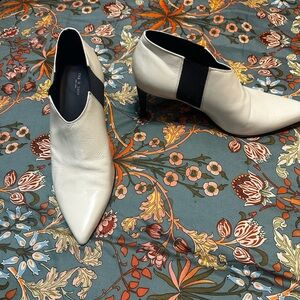 rag & bone Cream Leather Ankle Boots